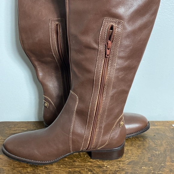 Talbots genuine leather high knee boots Sz 8.5 - Picture 4 of 10